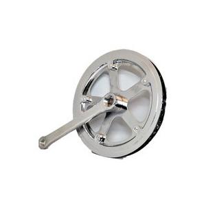 81 【新品・希少品】SRロイヤル　ギヤクランク　チタニウム製シャフト付 SHIMANO(シマノ) 【純正部品】クランク 3×6/7/8S 48T/38T/28T シルバー