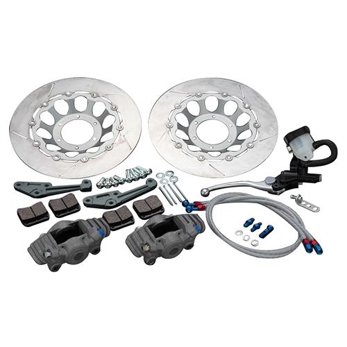 PMC 320BKキット Z1/Z2 シングル ホール 銀 75-121 バイク ブレーキセット