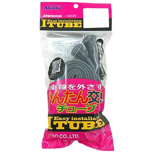 SHINKO(シンコー) ITUBE W/O 26×1 3/8 英式バルブ ヘッダー付き袋入 261...