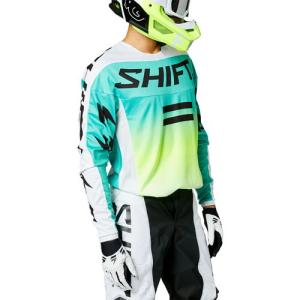 SHIFT(シフト) バイク オフロードバイクウェア ホワイトレーベル ジャージ フェード WHT/GRN M C5977｜partsdirect