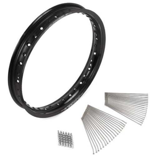 Z-WHEEL(ズィーウィール) バイク 足回り リム アルミニウムリムセット フロント リム/BL...