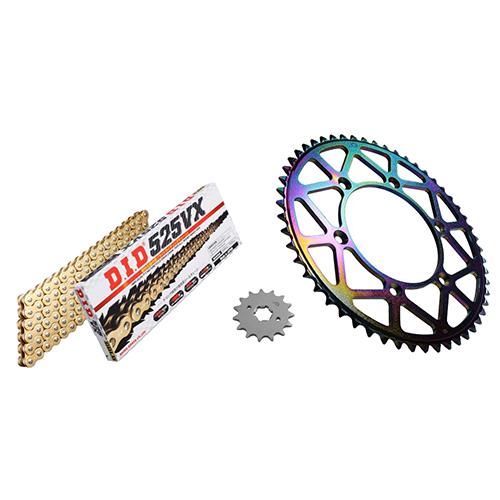 ADVANTAGE XAM&amp;DID ドライブチェーン&amp;前後スプロケットキット(タフライトスチール) ...