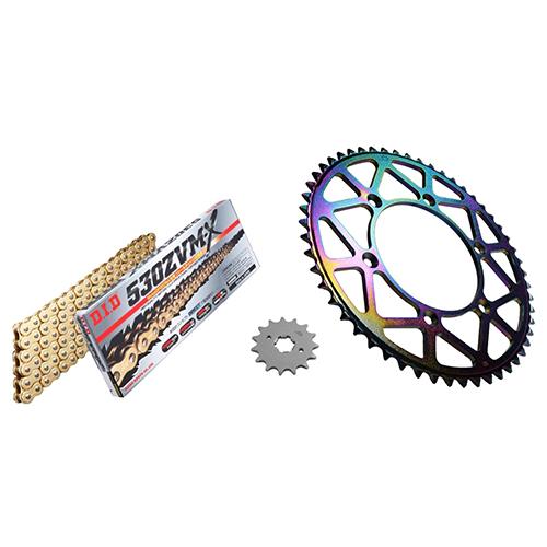 ADVANTAGE XAM&amp;DID ドライブチェーン&amp;前後スプロケットキット(タフライトスチール) ...