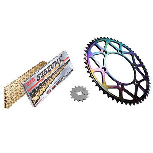 ADVANTAGE XAM&amp;DID ドライブチェーン&amp;前後スプロケットキット(タフライトスチール) ...