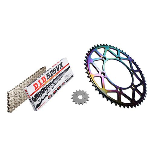 ADVANTAGE XAM&amp;DID ドライブチェーン&amp;前後スプロケットキット(タフライトスチール) ...