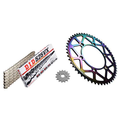 ADVANTAGE XAM&amp;DID ドライブチェーン&amp;前後スプロケットキット(タフライトスチール) ...