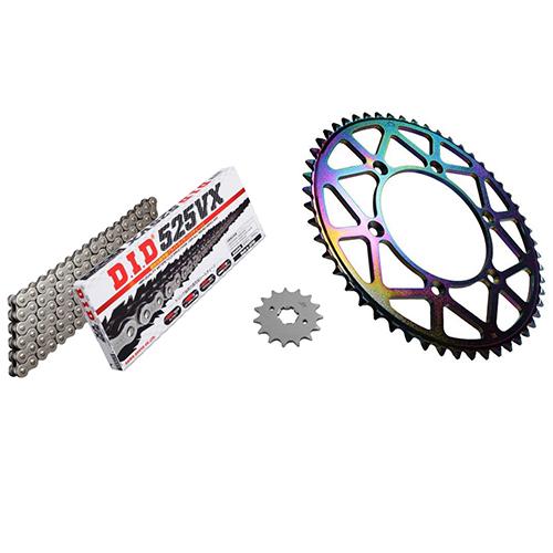 ADVANTAGE XAM&amp;DID ドライブチェーン&amp;前後スプロケットキット(タフライトスチール) ...