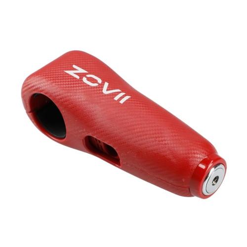 ZOVII ZHL-RED 小型 盗難防止アラームグリップロック レッド バイク セキュリティアラー...