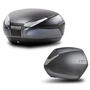 SHAD(シャッド) バイク トップケース・リアボックス 【セット売り】SH48 トップケース ダークグレー＋SH36 サイドケース フルパニアセット｜partsdirect