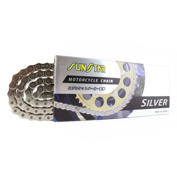 SUNSTAR モーターサイクルチェーン 525-114L シルバー SS525SKC-114SV ...