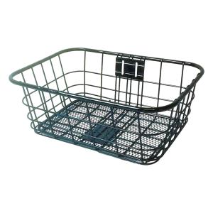 西田金属製作所 上枠パイプ大型ワイヤーバスケット ブラック SN-40.BL