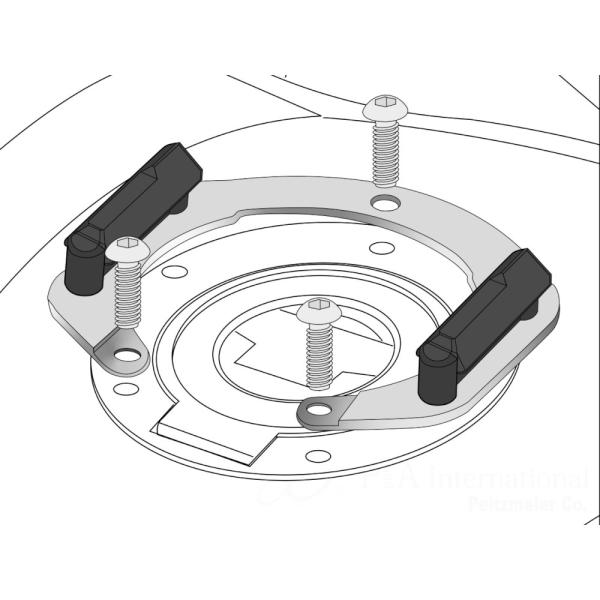 HEPCO&amp;BECKER タンクバッグ用ホルダー タンクリング マルチベーシック 516-002-5...