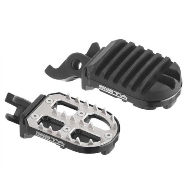 ZETA(ジータ) アドベンチャーフットペグ ブラック CL250/500 F7015 バイク ステ...