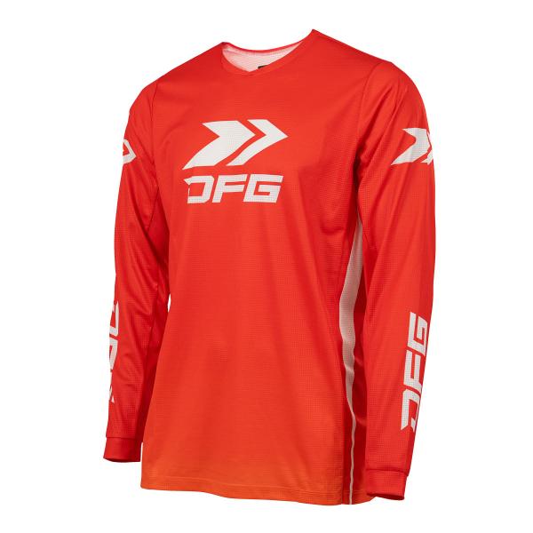 DIRTFREAK(ダートフリーク) ソリッドジャージ レッド/ホワイト 3XL G5715 バイク...