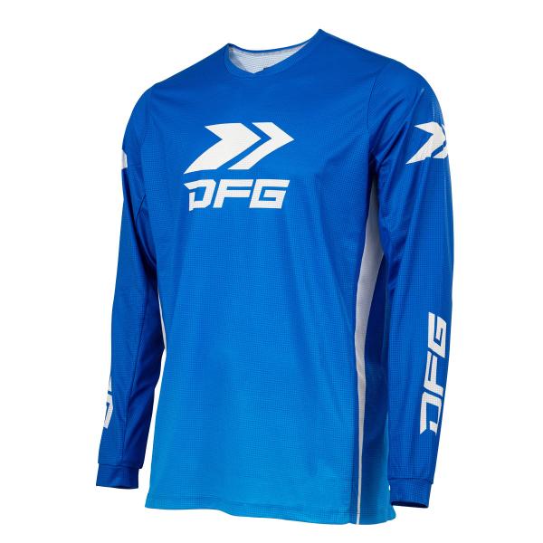 DIRTFREAK(ダートフリーク) ソリッドジャージ ブルー/ホワイト XL G5720 バイク ...