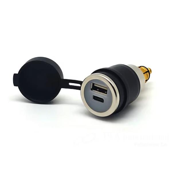 P&amp;A International USB パワーソケット(ヘラーソケットタイプ) 防水キャップ付 ...