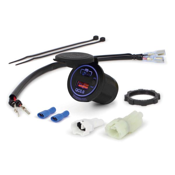 SP武川(SPタケガワ) バイク 電装 USB電源 USBチャージャー(シガーソケットタイプ)(2ポ...