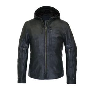 ROUGH&ROAD シープレザーパーカーFP LLサイズ ブラック ROUGH&ROAD RA5033 シープレザーパーカーFP ブラック M RA5033BK2