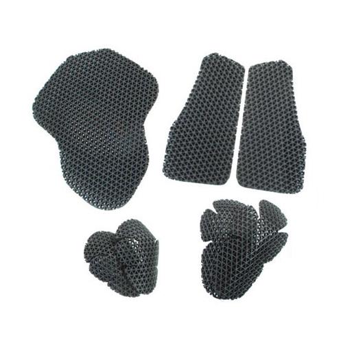 ROUGH&amp;ROAD RR10045 エアスルーパッドフルセット ブラック バイク プロテクター