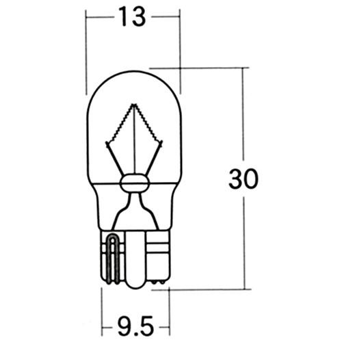 M&amp;H BWB18AOR 12V10W ウエッジ中(W2.1×9.5d) オレンジ B-WB18A ...