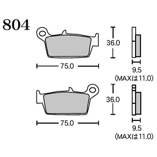 RK Japan FINE ALLOY 55(ファインアロイ55) ブレーキパッド FA5 804 ...