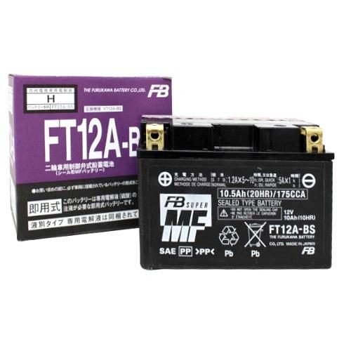 古河電池(フルカワデンチ) バイク バッテリー FT12A-BS (YT12A-BS 互換) 液別 ...