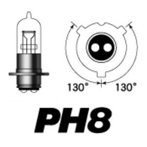 M&amp;H PH8 12V35/36.5W P15D25-3 B2C(B2クリア) 9A B2C バイク...