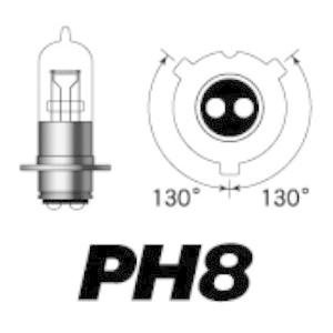 M＆H バイク 電球 ヘッドライト球 PH8 12V35/36.5W P15D25-3 9AVN(S...