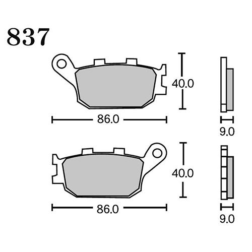 RK Japan MEGA ALLOY X(メガアロイX) ブレーキパッド MAX 837 837M...