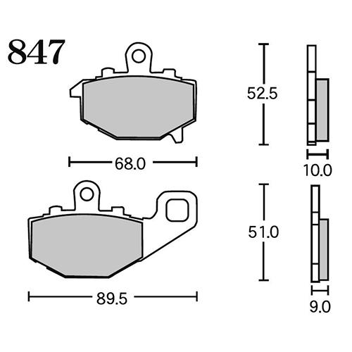 RK Japan MEGA ALLOY X(メガアロイX) ブレーキパッド MAX 847 847M...