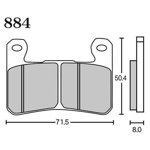 RK Japan MEGA ALLOY X(メガアロイX) ブレーキパッド MAX 884 884M...