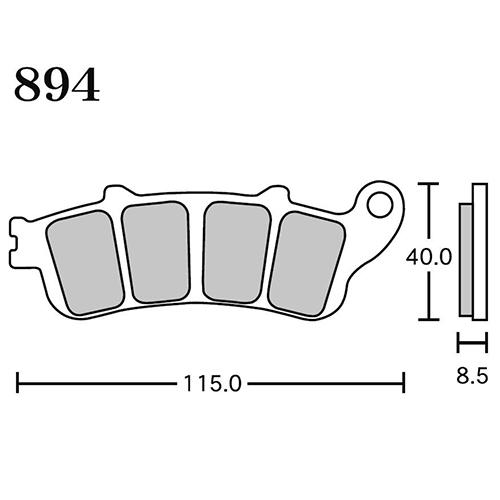 RK Japan MEGA ALLOY X(メガアロイX) ブレーキパッド MAX 894 894M...