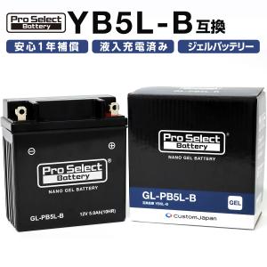 ProSelect(プロセレクト) バイク GL-PB5L-B ナノ・ジェルバッテリー(YB5L-B 互換)(ジェルタイプ 液入充電済) PSB121 密閉型MFバッテリー｜partsdirect