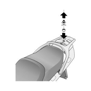 セット] 39L バイク トップケース リアボックス SH39 無塗装ブラック