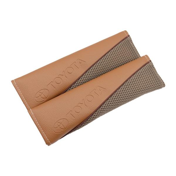 トヨタ 純正 シートベルト カバー パッド ブラウン 2個 セット 海外純正 輸出仕様 TOYOTA...