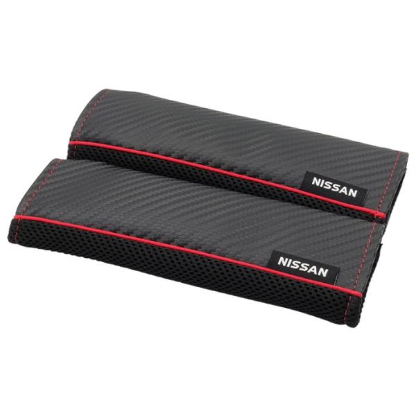 海外日産純正 輸出仕様 シートベルト カバー パッド ブラック 2個 セット NISSAN GENU...