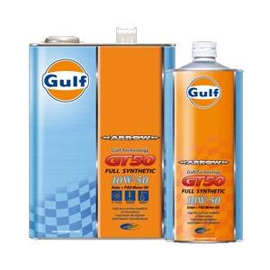 Gulf ARROW（ガルフ アロー）GT50 10W-50 / 10W50 1L缶(1リットル缶)×12本セット Gulf ガルフ エンジンオイル｜partskan
