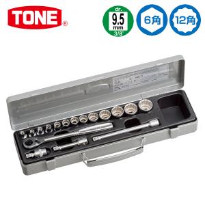TONE（トネ） ソケットレンチセット 6角12角タイプ 差込角9.5mm 24点