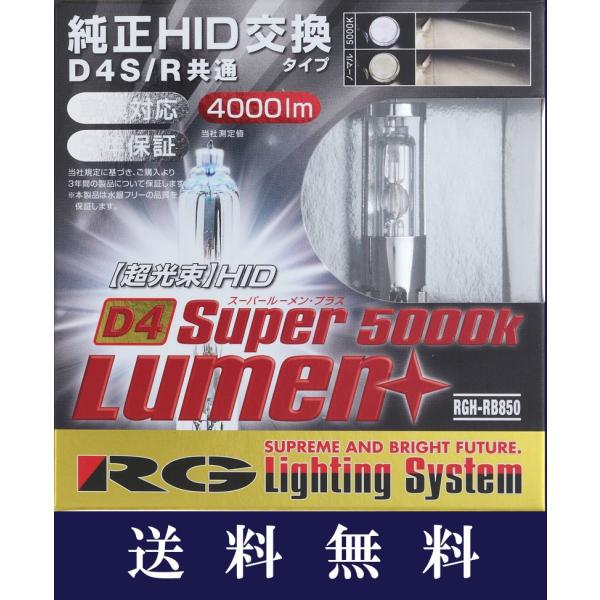 送料無料 RG パーフェクト HID バルブ RGH-RB850 5000K D4 D4S/R交換バ...