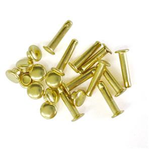 特小カシメ 片面超足長 ゴールド 10コ入 : パーツラボ小さい金具パーツ