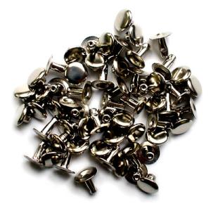 中カシメ 片面並足 黒ニッケル 10コ入