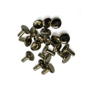 中カシメ 両面並足 黒ニッケル 5コ入