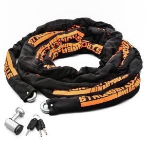 31252 デイトナ ストロンガーチェーンロック バイクロック 6.0m 42mm幅チェーン φ12mmスチール合金製 LEDライト付き鍵｜パーツライン24