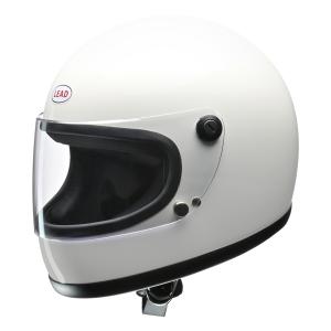 LEAD リード工業 RX-100R フルフェイスヘルメット SG・PSC（全排気量対応）RX-100 リバイバルモデル ホワイト（フリーサイズ）｜partsline24