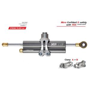 YSS EG-188 ステアリングダンパー 75mm RACING TYPE PLATINUM チタン色