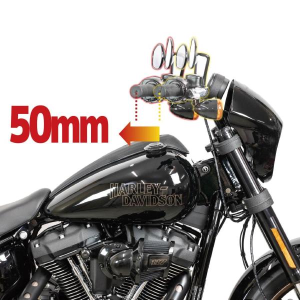 KIJIMA キジマ HD-04674 フィフティーバー 50バー ハンドル ブラック ローライダー...