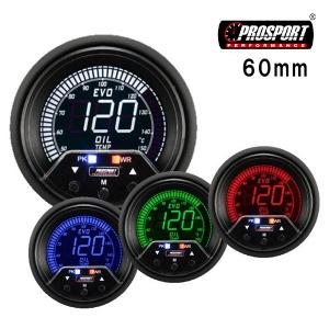車 油温計 メーター 60パイ PROSPORT デジタル 4カラーLCDディスプレイ