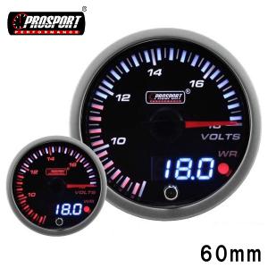 車 電圧計 メーター 60パイ PROSPORT プロスポーツ デジタル