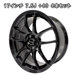 4本セット Rayone Racing A054 17インチ 7.5J+40 5H PCD100 ブラック ツインスポーク アルミホイール｜partsmax