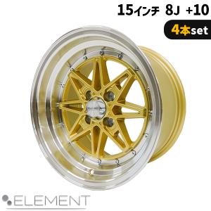 タイヤホイール 4本セット ELEMENT CH0511 195/45R16 16インチ 8J +25